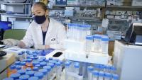 Researcher working in a lab